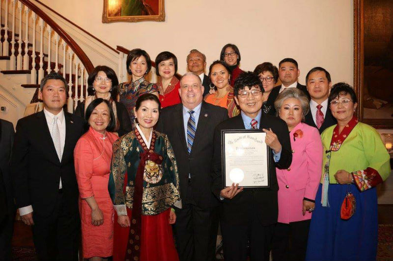 KoBE chairman Henry Kim received and recognized by Governor Hogan on Asian American Lunar New Year featured image